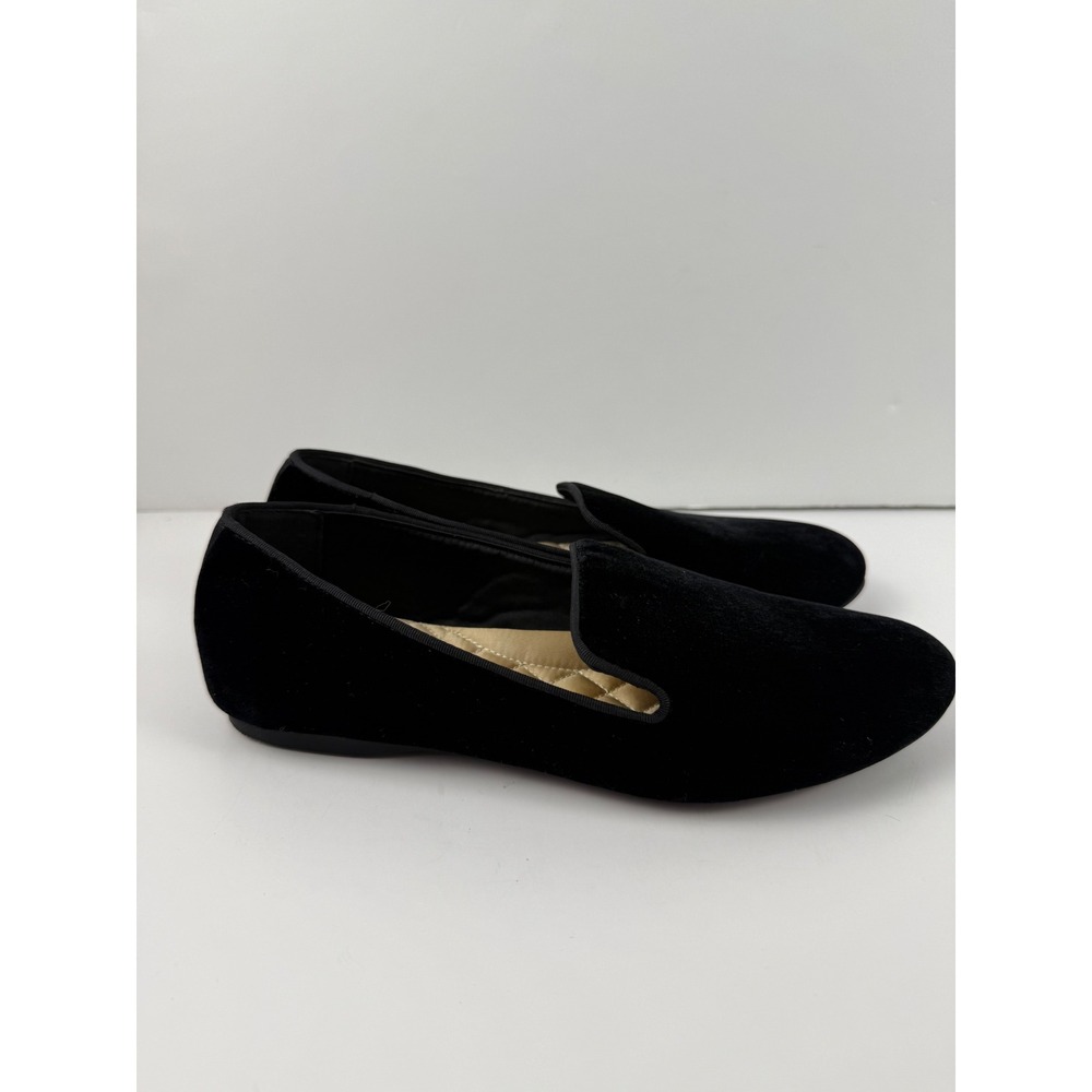 Birdies The Starling Black Velvet Smoking Loafers Flats Shoes Womens 9 - Picture 6 of 9